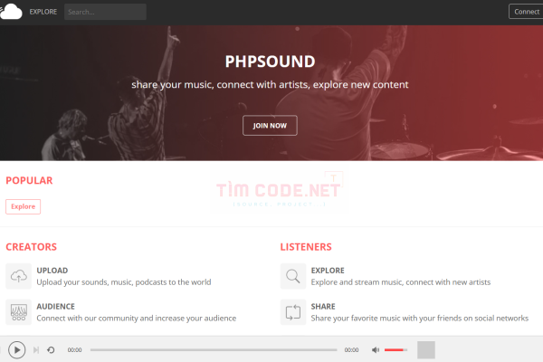 Source code MP3 share your music connect with artists explore new content