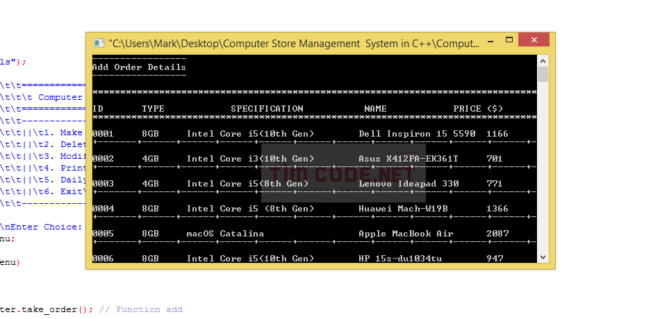 Computer Store Management  System in C++ 1.png