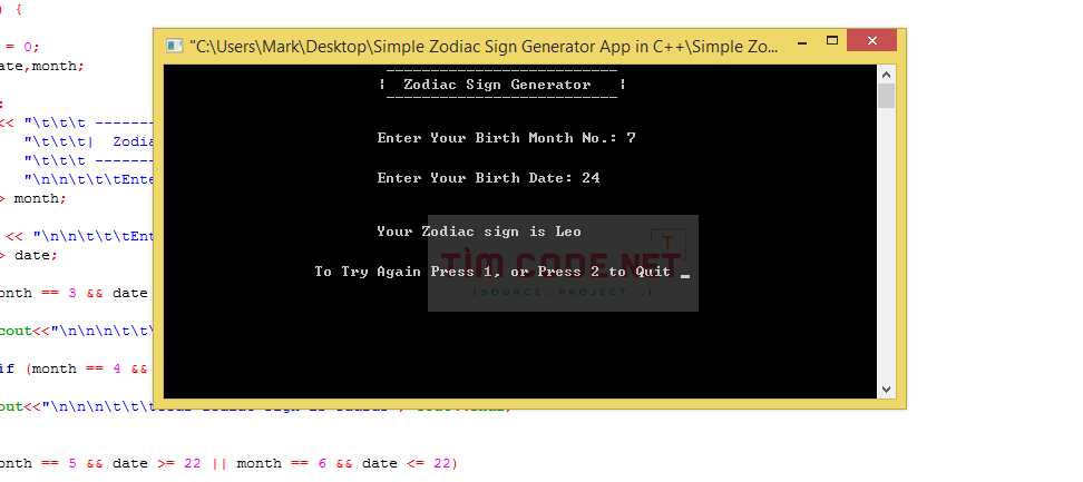 Simple Zodiac Sign Generator App in C++ 2.png