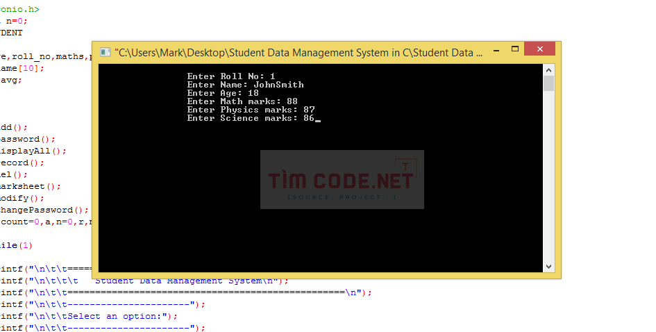 Student Data Management System in C 2.png