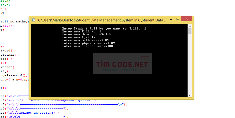 Student Data Management System in C 4.png