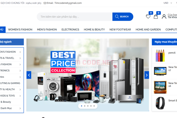 Mã nguồn website thương mại điện tử + Pos bán hàng bằng PHP