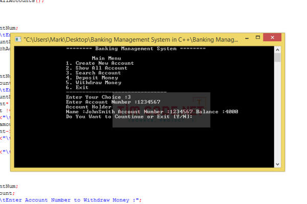 Mã nguồn hệ thống Quản lý Ngân hàng bằng C++