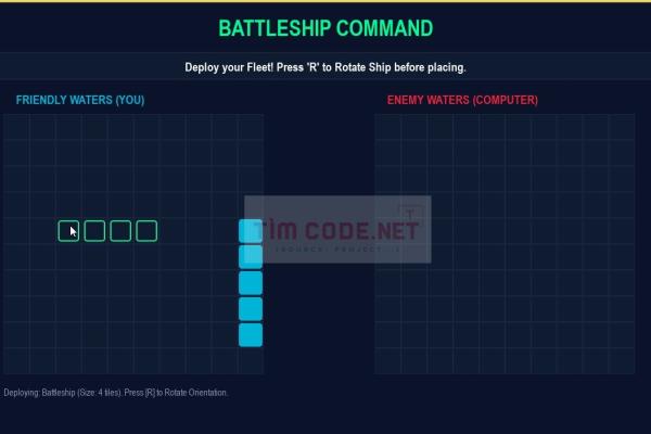 Mã nguồn trò chơi Battleship Command sử dụng Pygame trong Python