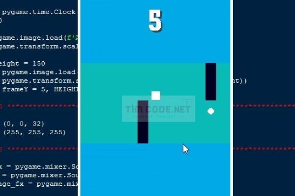 Mã nguồn trò chơi Dodgy Wall sử dụng Pygame trong Python