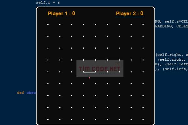 Mã nguồn trò chơi Nối điểm tạo ô (Dots & Boxes) bằng Pygame trong Python