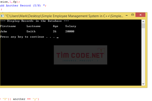 Mã nguồn miễn phí cho Hệ thống Quản lý Nhân viên đơn giản bằng C++