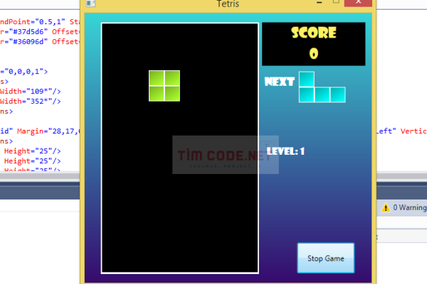 Trò chơi Tetris sử dụng C# kèm mã nguồn miễn phí