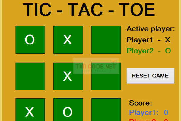 Mã nguồn miễn phí trò chơi Tic Tac Toe bằng C#