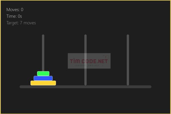 Mã nguồn trò chơi Tháp Hà Nội sử dụng Pygame trong Python