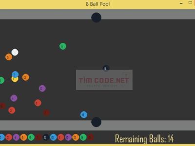 Mã nguồn trò chơi Bida 8 bóng sử dụng Pygame trong Python