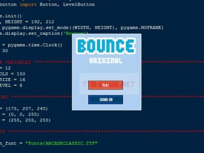 Mã nguồn trò chơi Bounce Clone sử dụng Pygame trong Python