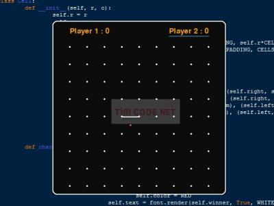 Mã nguồn trò chơi Nối điểm tạo ô (Dots & Boxes) bằng Pygame trong Python