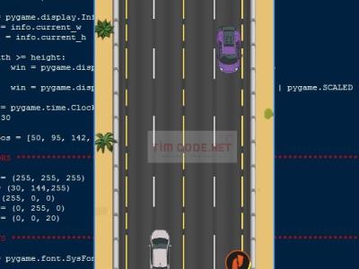 Mã nguồn trò chơi đua xe Nitro sử dụng Pygame và Python