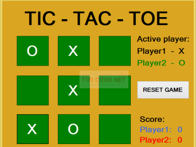 Mã nguồn miễn phí trò chơi Tic Tac Toe bằng C#