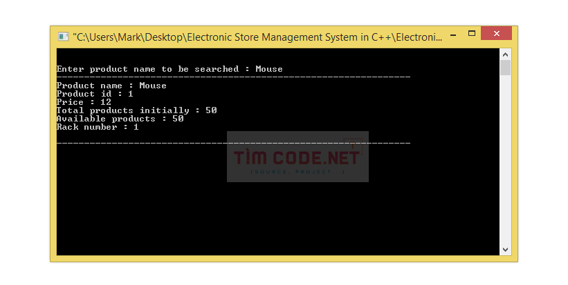 Electronic Store Management System in C++ 5.png