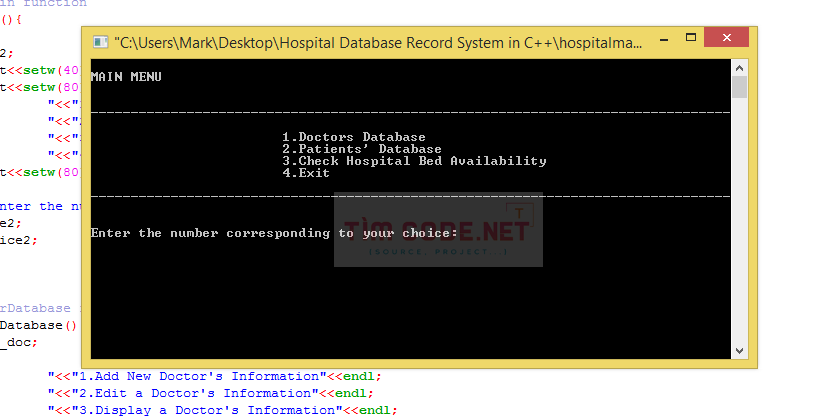 Hospital Database Record System in C++ 2.png
