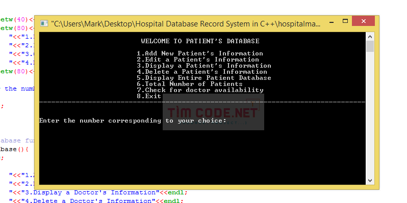 Hospital Database Record System in C++ 4.png