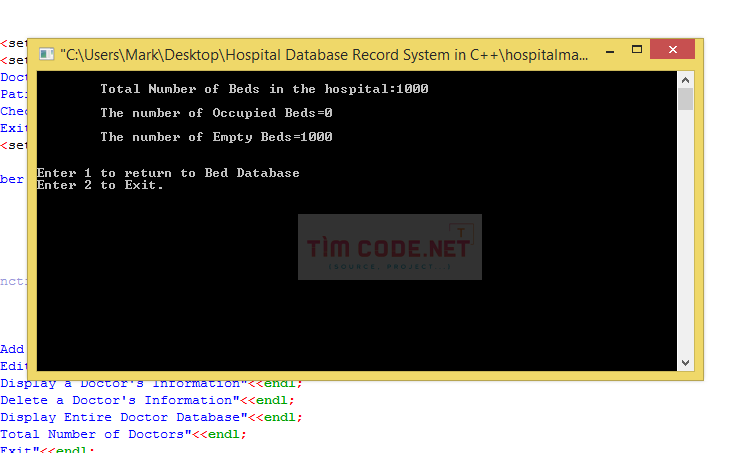 Hospital Database Record System in C++ 5.png