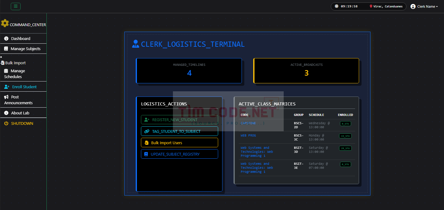 php-exam-lms-clerk-dashboard.png
