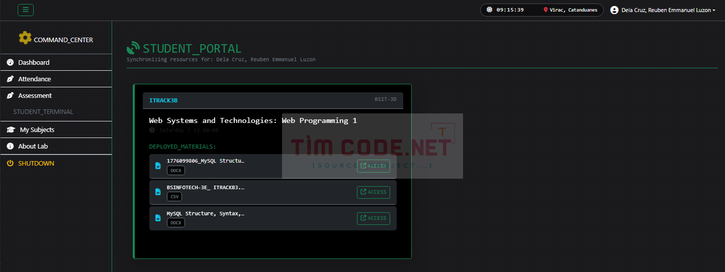php-exam-lms-student-dashboard.png