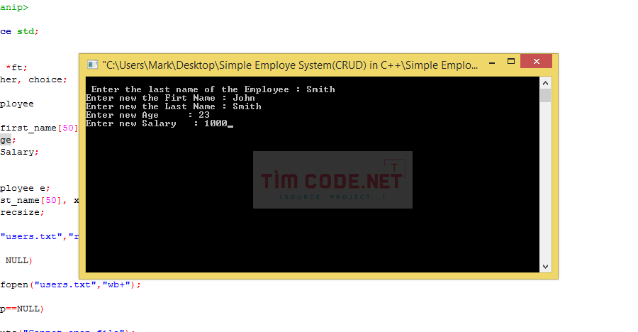 Simple Employee System(CRUD) in C++ 4.png
