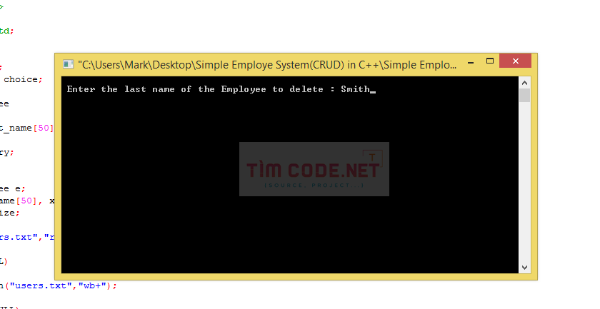 Simple Employee System(CRUD) in C++ 5.png