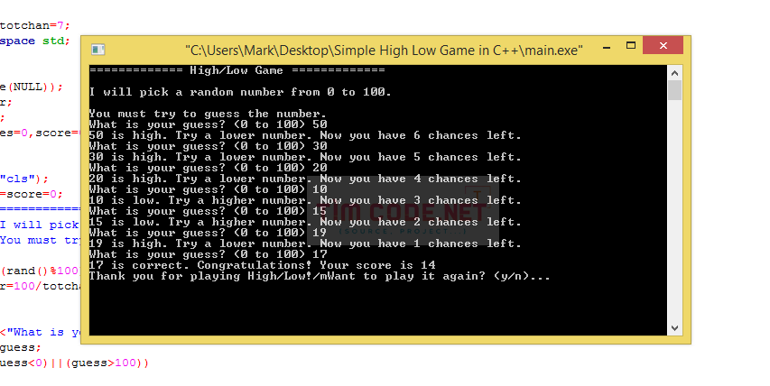 Simple High Low Game in C++ 4_0.png
