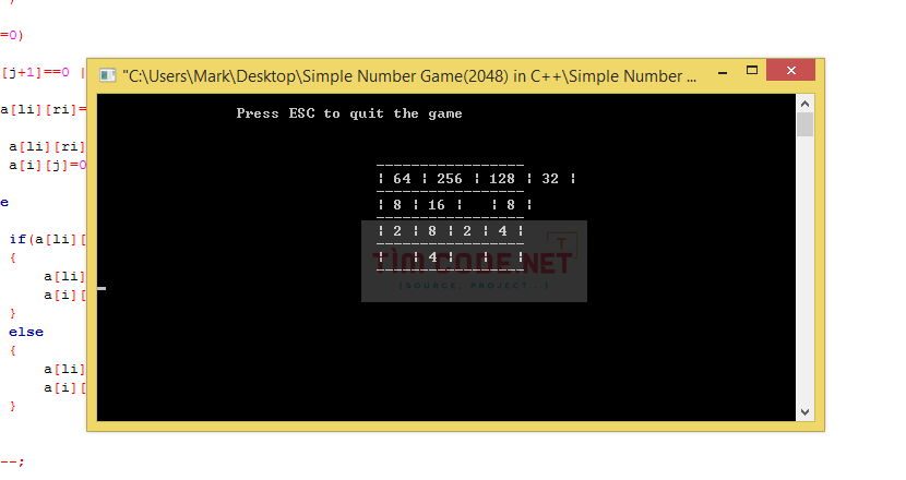 Simple Number Game(2048) in C++ 4.png