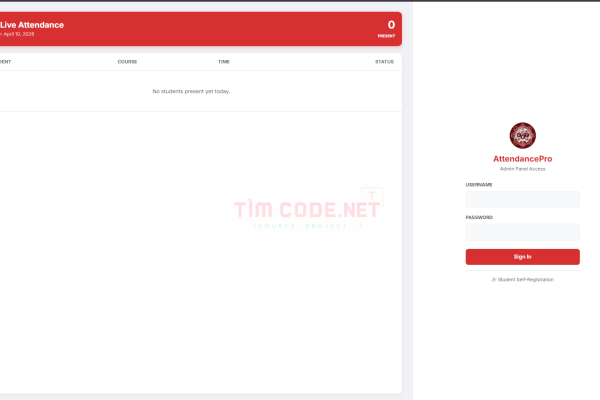 Mã nguồn hệ thống điểm danh thông minh tích hợp quét mã QR (PHP/MySQL)