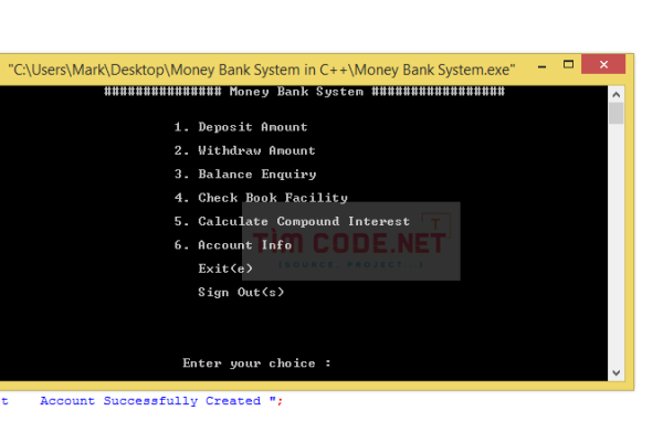 Mã nguồn miễn phí hệ thống quản lý tiền tiết kiệm bằng C++