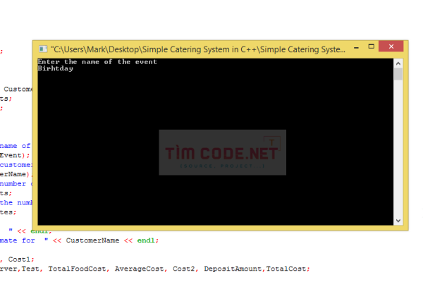 Mã nguồn miễn phí hệ thống dịch vụ ăn uống đơn giản bằng C++