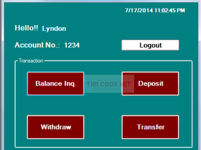 Mã nguồn hệ thống máy giao dịch tự động (ATM) sử dụng C# và MS Access