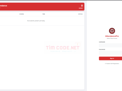 Mã nguồn hệ thống điểm danh thông minh tích hợp quét mã QR (PHP/MySQL)