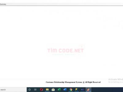 Mã nguồn hệ thống Quản lý thông tin Khách hàng kết hợp POS