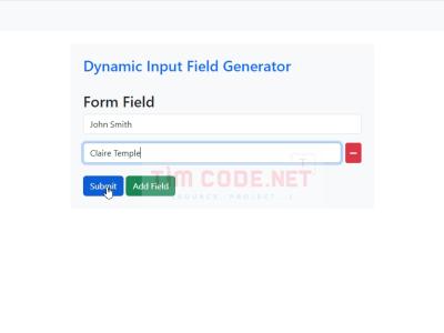 Mã nguồn tạo trường nhập liệu động sử dụng HTML, Bootstrap 5, MySQLi và PHP