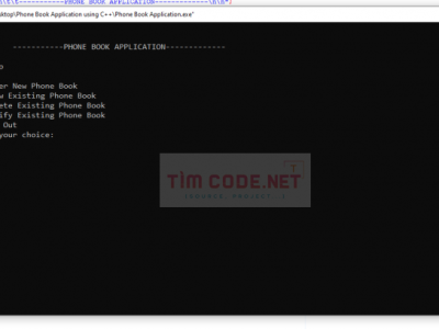 Mã nguồn ứng dụng Danh bạ điện thoại sử dụng C++