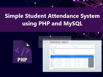 Mã nguồn hệ thống điểm danh sinh viên đơn giản sử dụng PHP và MySQL