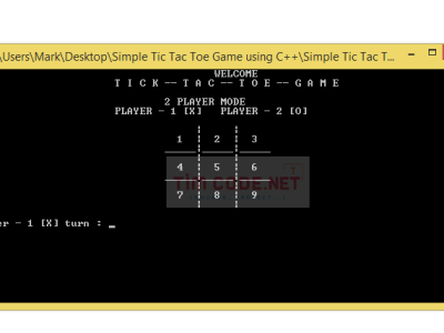 Mã nguồn trò chơi Tic-Tac-Toe đơn giản bằng C++