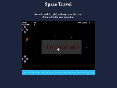 Mã nguồn trò chơi du hành vũ trụ sử dụng HTML, CSS và JavaScript